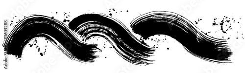 和波　波しぶき　書道