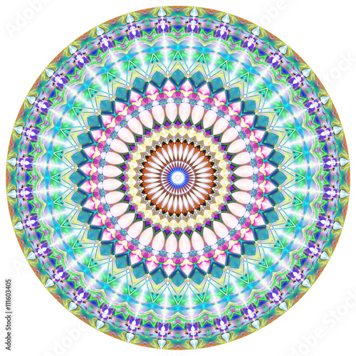 Geometric Mandala.Mandala created from fractals  Flower of Life.
