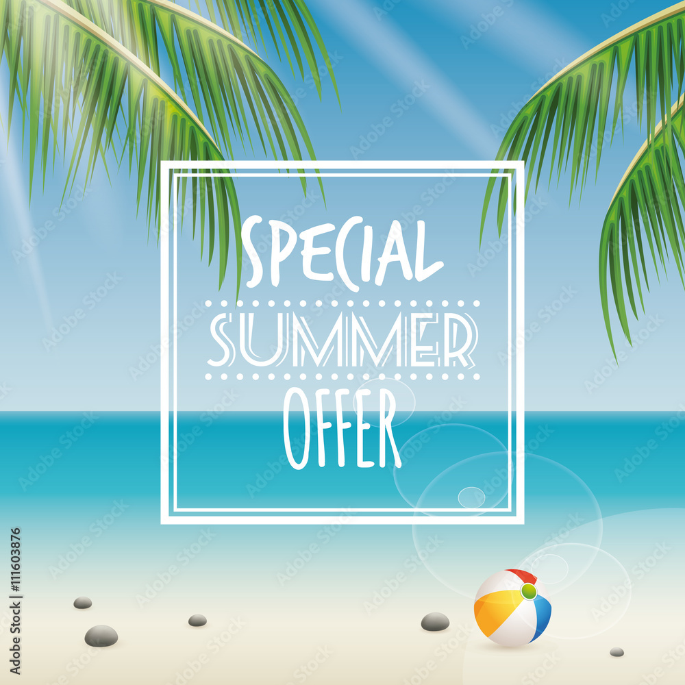 Fototapeta premium Summer Sale label