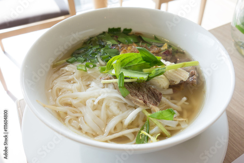 pho bo tai, Vietnamese rice noodle with sliced beef