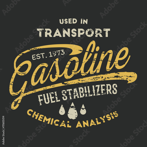 Gasoline typography  t-shirt graphics