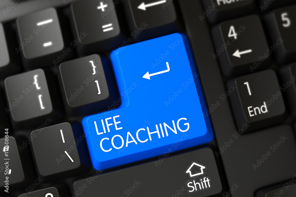 Modern Keyboard with Hot Key for Life Coaching. A Keyboard with Blue Button - Life Coaching. Life Coaching Written on a Large Blue Key of a Modern Keyboard. 3D Render. Modern Keyboard with Hot Key for Life Coaching. A Keyboard with Blue Button - Life Coaching. Life Coaching Written on a Large Blue Key of a Modern Keyboard. 3D Render.