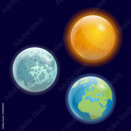 moon earth sun