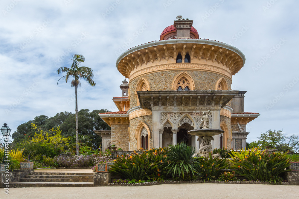 View of the Palace of Monserrate in Sintra Portugal