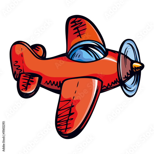 Toy Airplane. Vector drawing