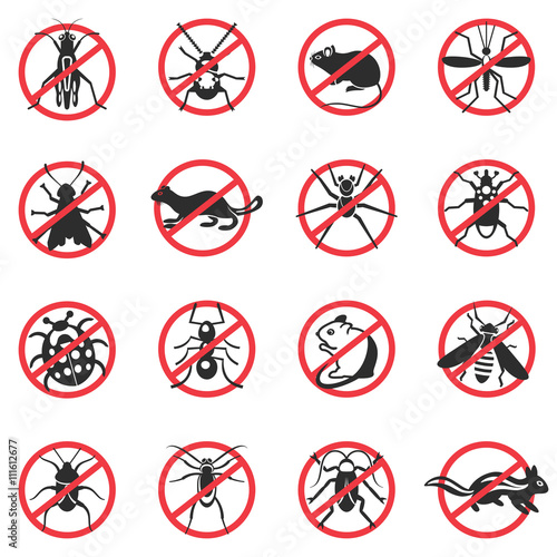 Pest Animals Flat Icons