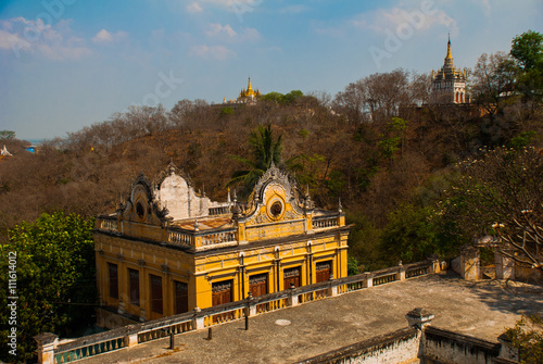 Buddhist Pagoda in a small town Sagaing, Myanmar photo