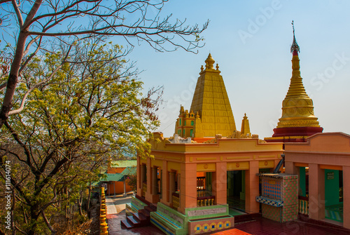 Buddhist Pagoda in a small town Sagaing, Myanmar photo