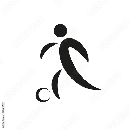 Soccer player Branding Identity Corporate vector logo design template Isolated on a white background