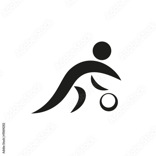 Basketball and ball Icon monochrome on white background