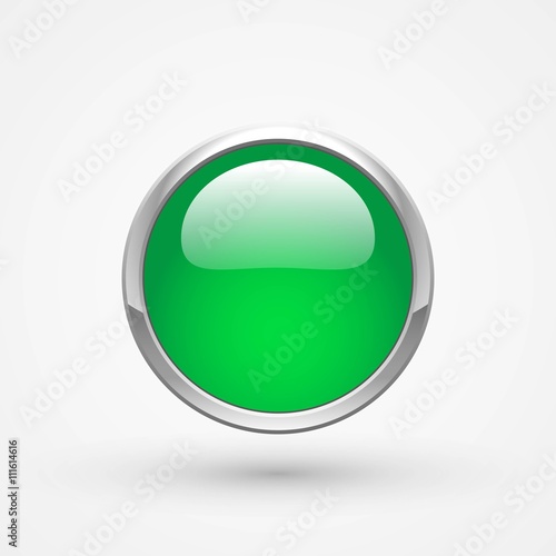 Round green web button