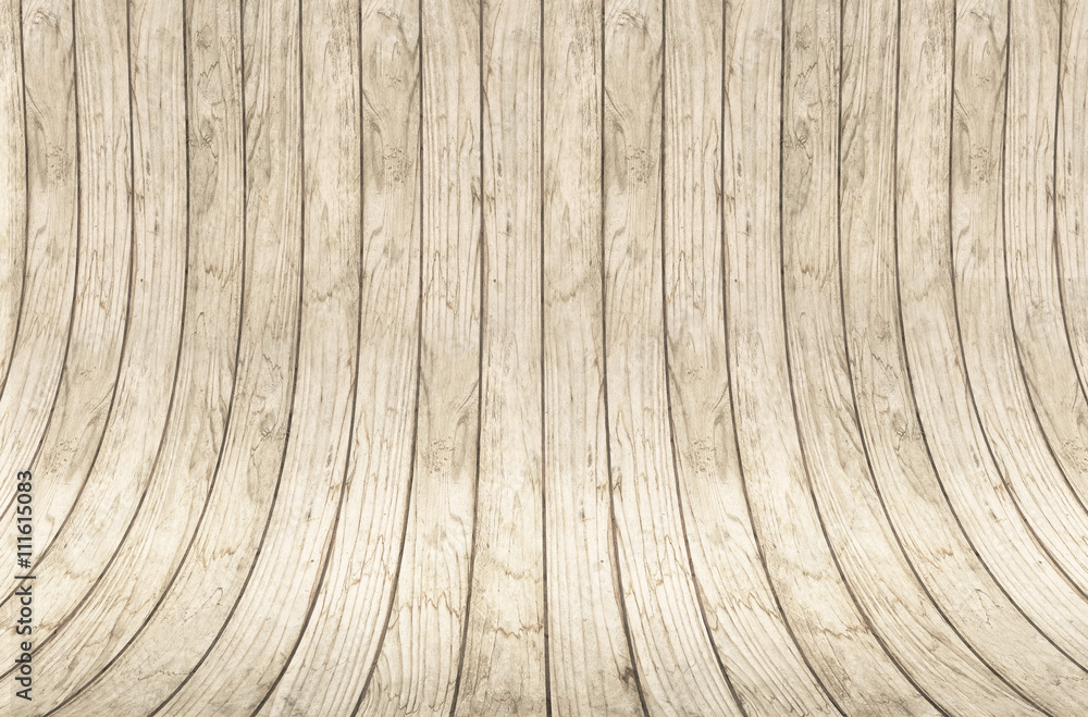 Wood wall curve texture background. Abstract curved construction made