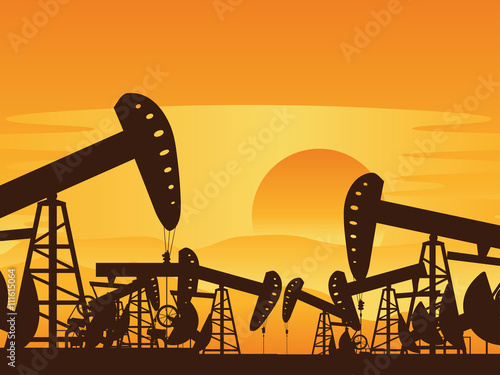 Oil Pump at Sunset