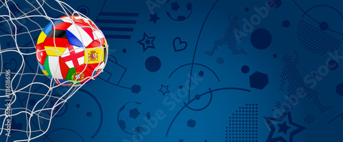 colorful Ball in Goal