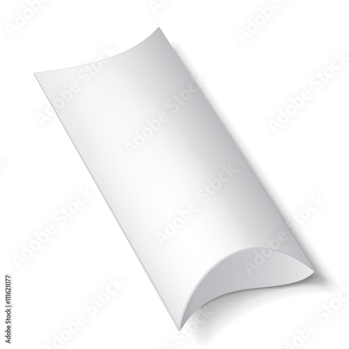 White Product Cardboard Package Box. Illustration Isolated On White Background. Mock Up Template Ready For Your Design. Vector EPS10