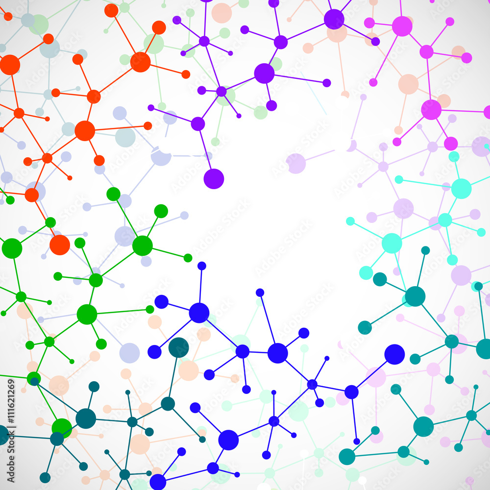 Molecule structure. DNA. Abstract background, abstract atom Molecule structure. DNA. Abstract background, abstract atom