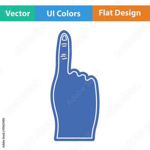 Fans foam finger icon