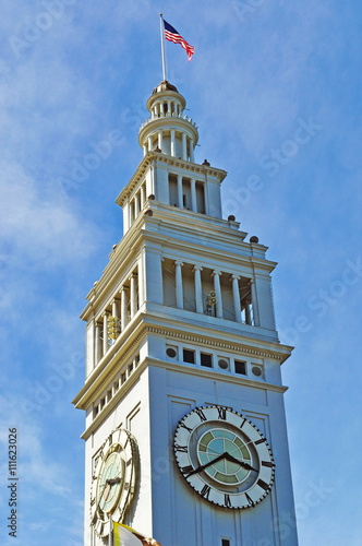 Photography San Francisco: la torre dell'orologio del San Francisco Ferry Building il 6 giugno 2010