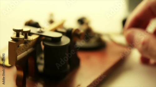 shallow DOF of a telegraph sending morse code photo