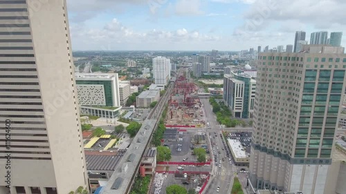 Aerial video of Downtown Miami Central Station 4k photo