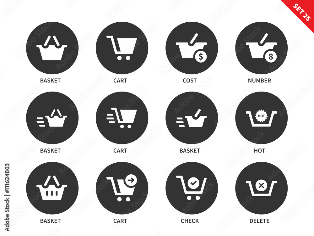 Checkout icons on white background Checkout icons on white background