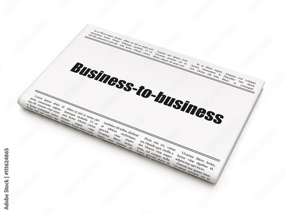 Obraz premium Finance concept: newspaper headline Business-to-business