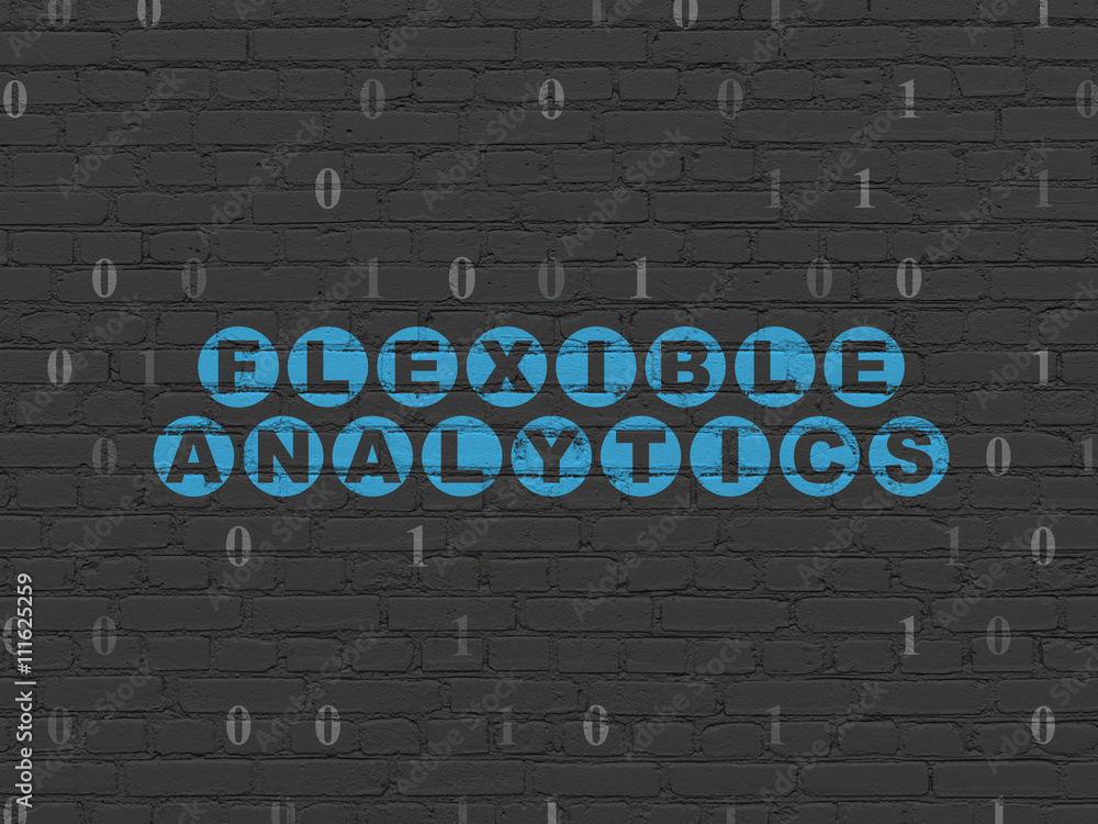 Obraz premium Business concept: Flexible Analytics on wall background