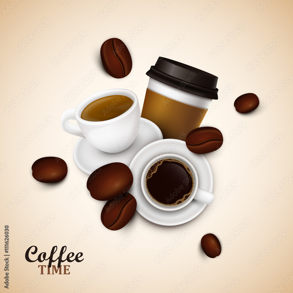 Obraz premium Abstract background with coffee