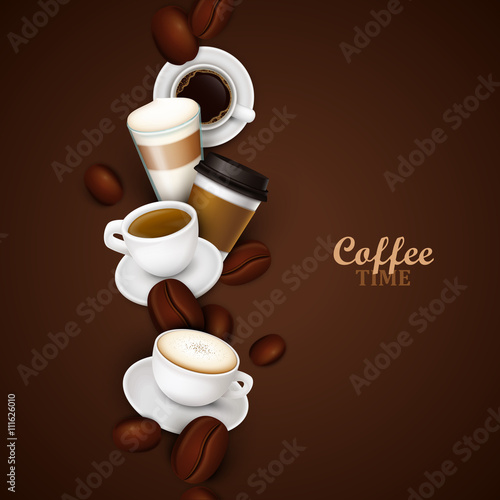 Abstract background with coffee