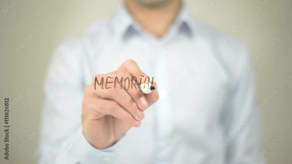 Memorial Day , man writing on transparent screen Memorial Day , man writing on transparent screen