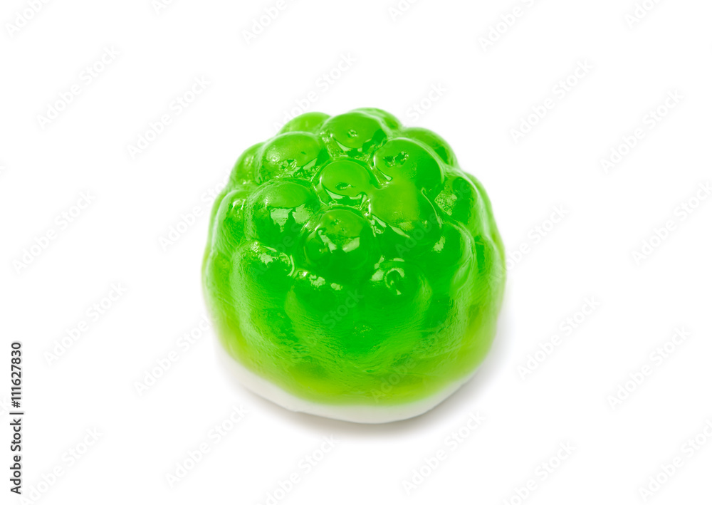 Green jelly candies isolated Green jelly candies isolated
