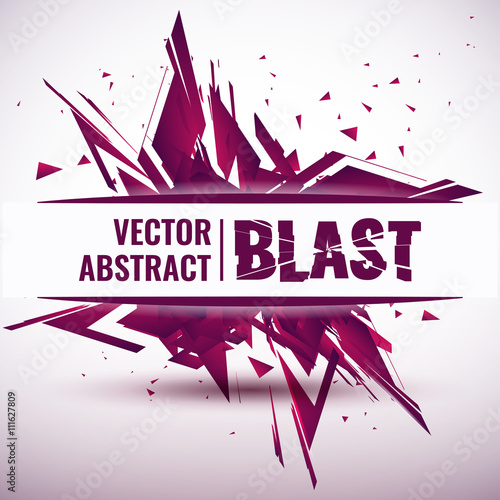 abstract image of explosion, illustration background, dark matter, the explosion effect.