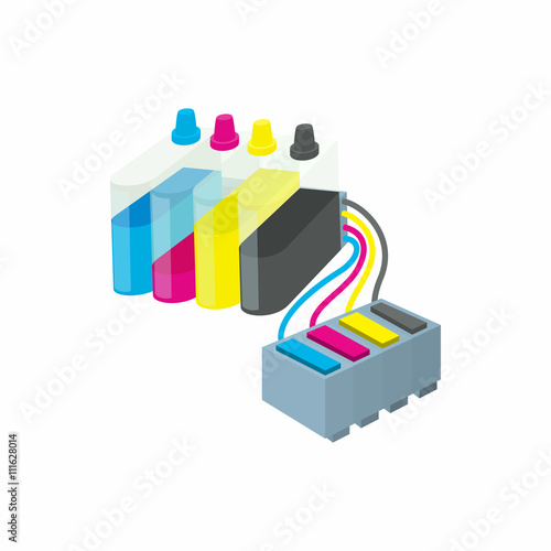 Cartridges for colour inkjet printer icon