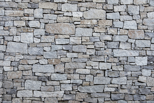 Old grey stone wall background texture