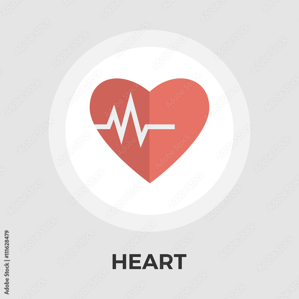 Heart vector flat icon Heart vector flat icon