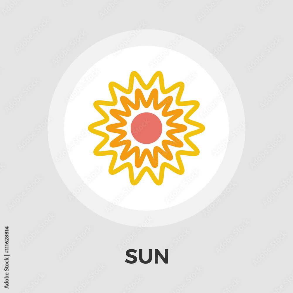 Fototapeta premium Sun Flat Icon