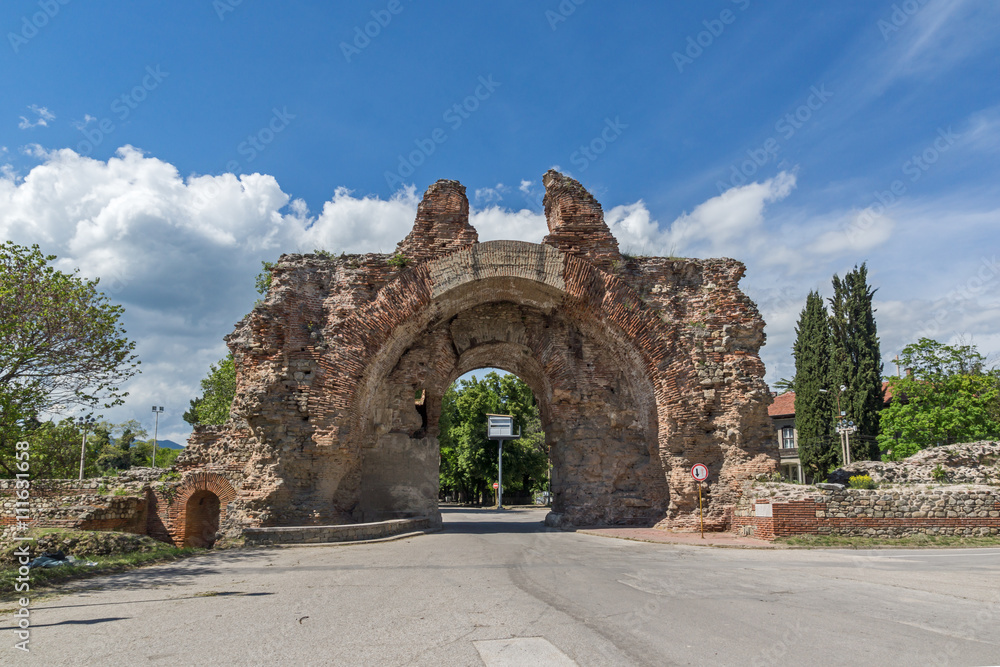 The South gate known as The Camels of ancient roman, fortifications in Diocletianopolis, town of Hisarya, Plovdiv Region, Bulgaria