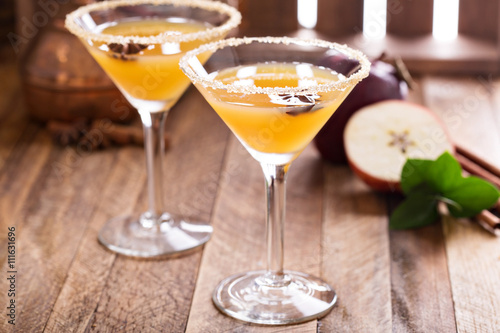 Apple cider martini with star anise