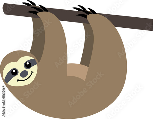vector funny sloth