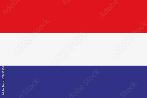 Netherlands flag, the official colors and proportions right, vector illustration