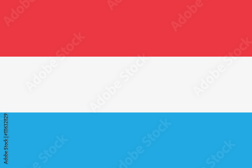 Luxembourg flag, the official colors and proportions right, vector illustration