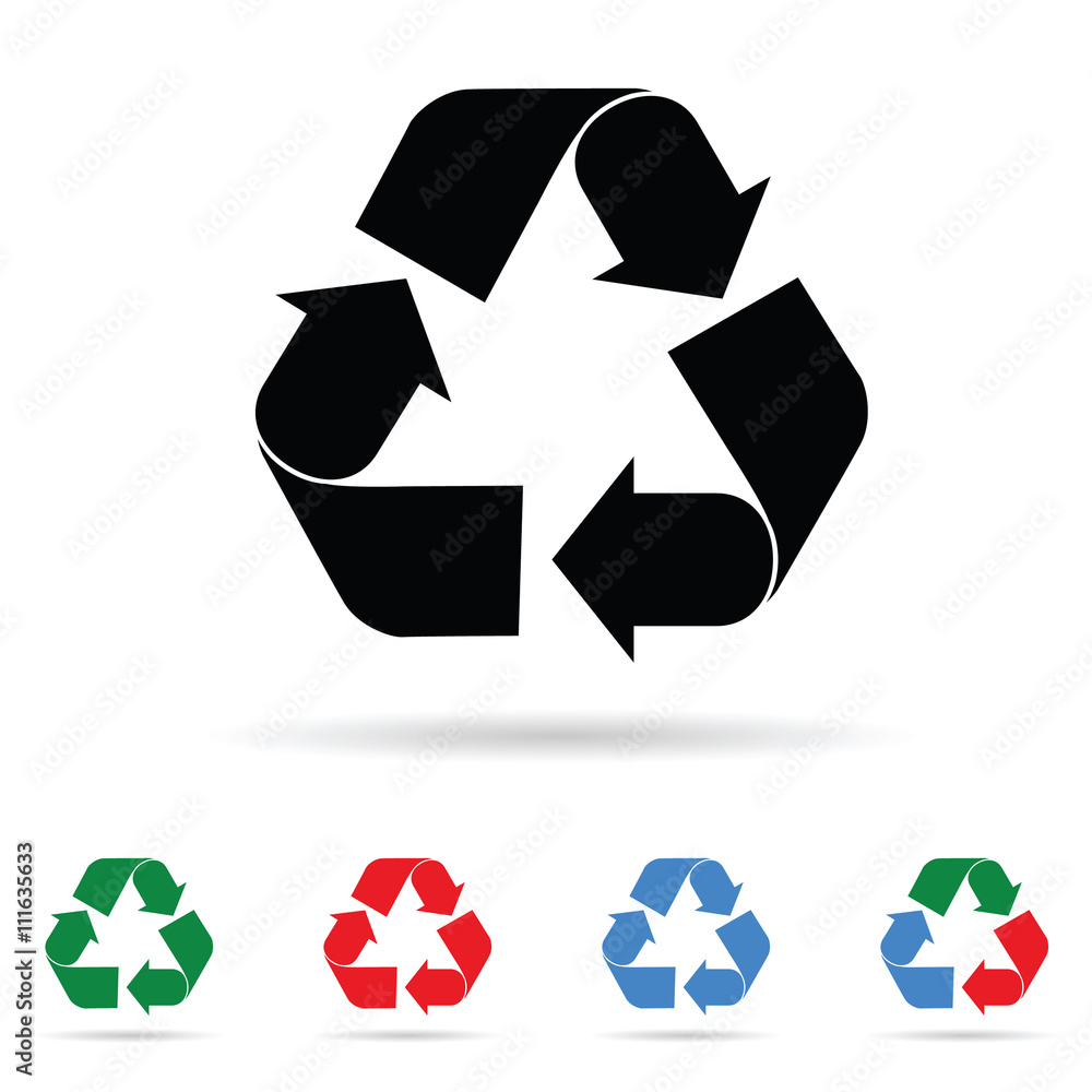 recycle sign color illustration recycle sign color illustration