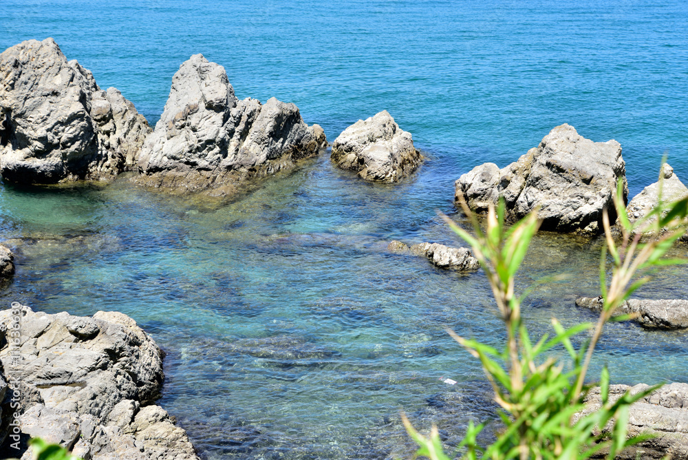 葉山森戸海岸の透き通った海 小磯 葉山森戸海岸の透き通った海 小磯