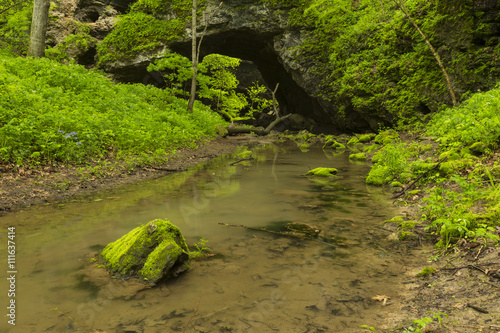 Arch Cave With Creek photo