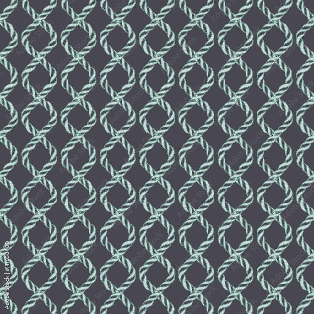 Decorative spiral rope seamless pattern. Decorative spiral rope seamless pattern.