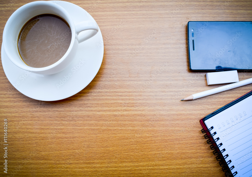 office tatle with cup of coffee office tatle with cup of coffee