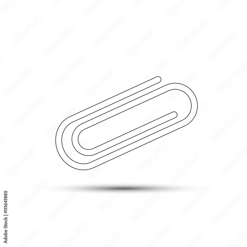 Paper clip on white background. Vector illustration Paper clip on white background. Vector illustration
