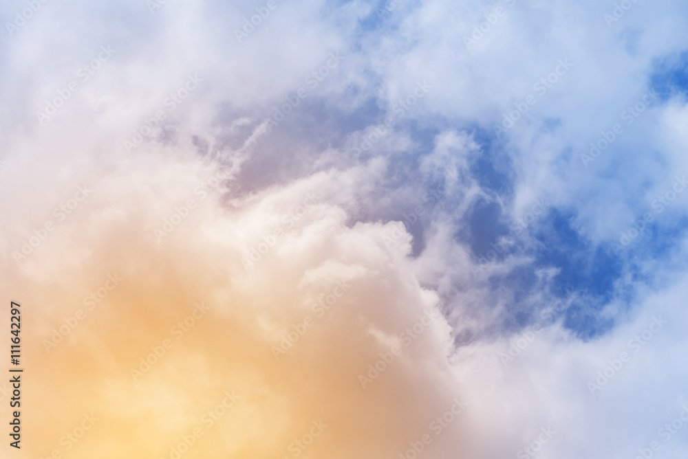 sun and cloud background with a pastel colored

