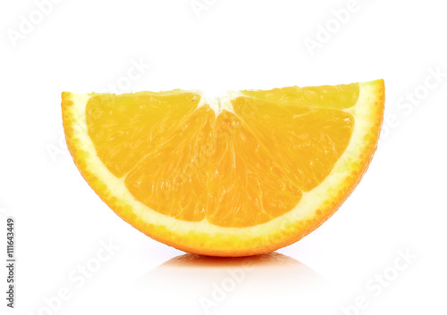 slice Orange fruit isolated on white