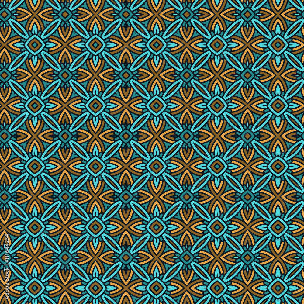 Seamless Floral Ethnic Pattern